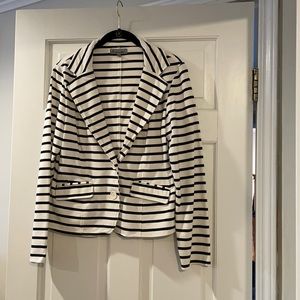 Black & White Striped Blazer